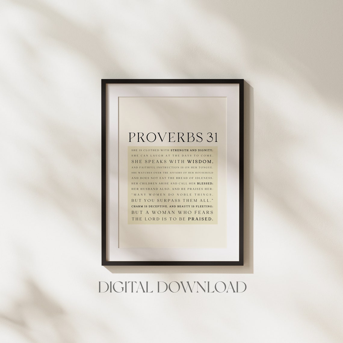 Proverbs 31 Woman Strength Dignity Full Text Scripture Print - Image 5