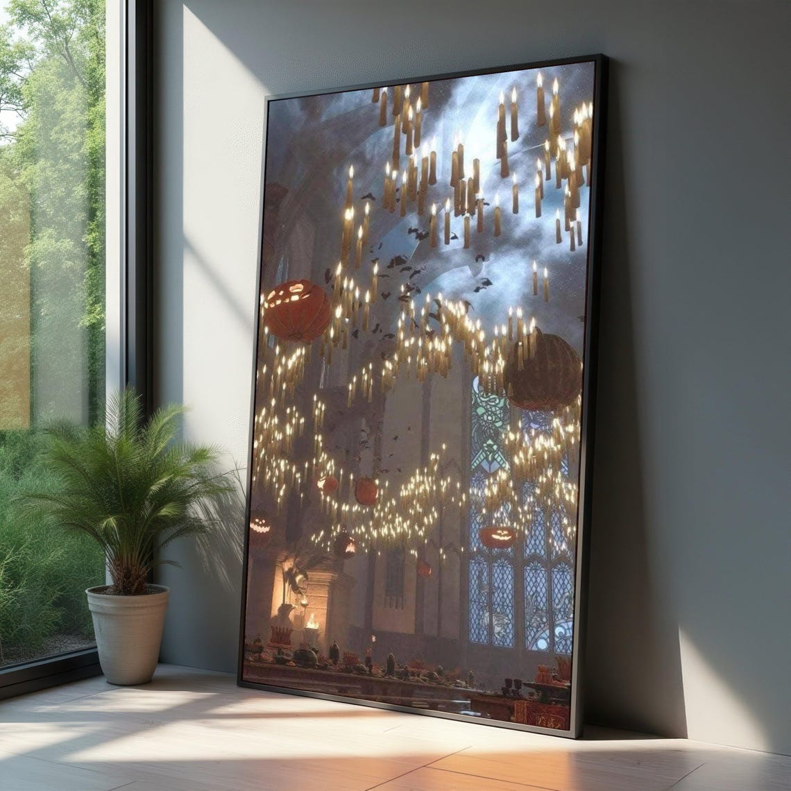 Magical Halloween Feast Floating Candles Grand Hall Wall Art
