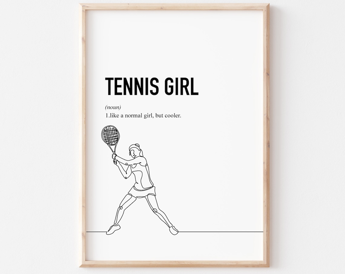 Tennis Definition Art Print, Tennis Lover Gift