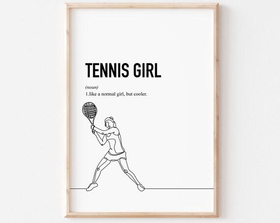 Tennis Definition Art Print, Tennis Lover Gift