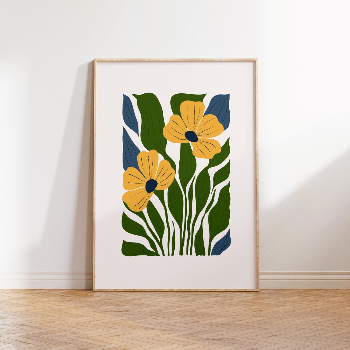 Eclectic Flowers Abstract Floral Wall Art Print