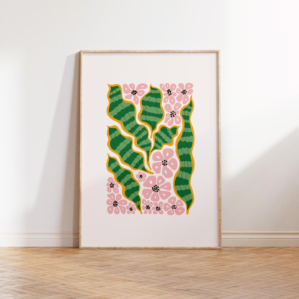 Tropical Botanical Floral Print, Jungle Flowers