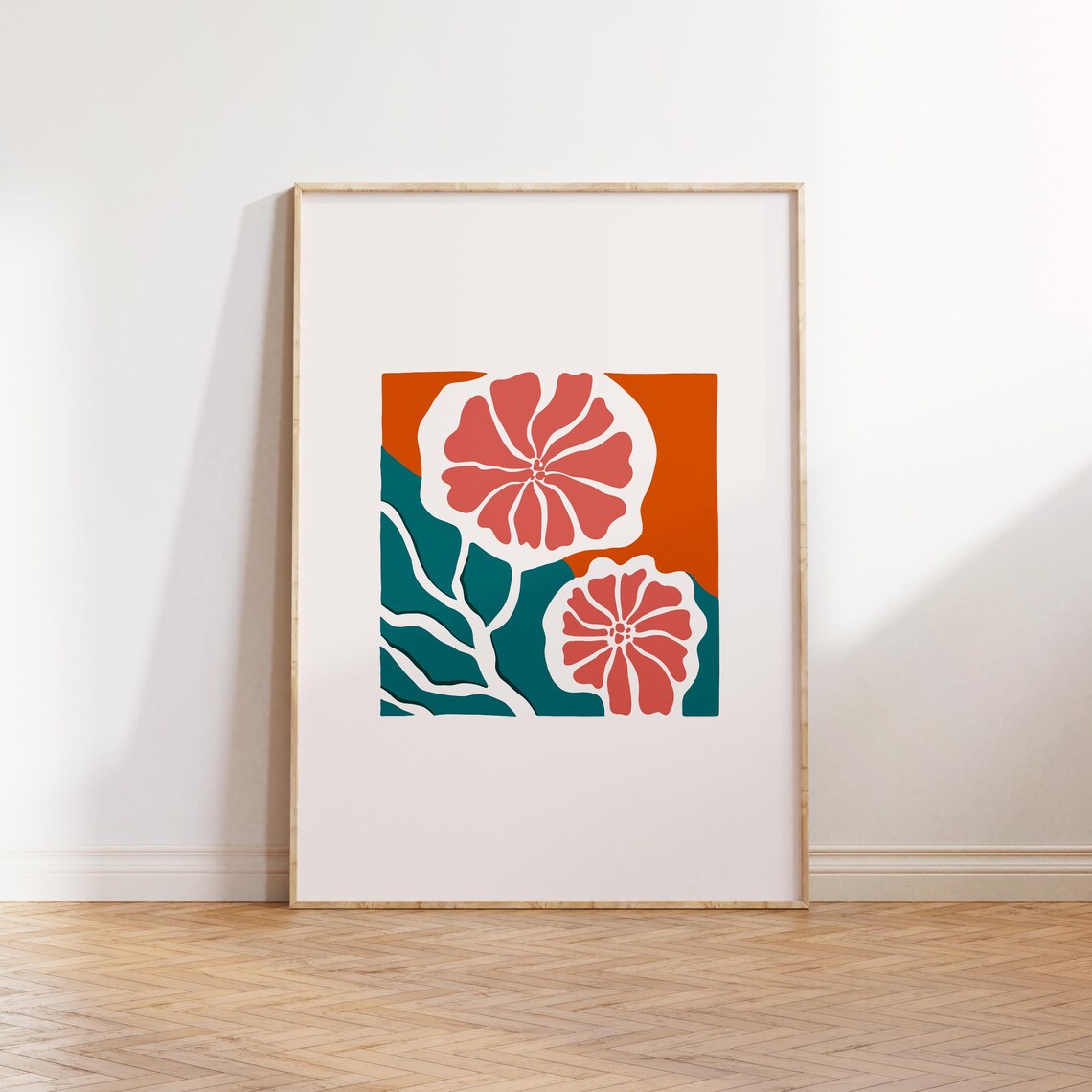 Eclectic Flowers Colorful Botanical Art Poster