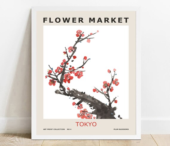 Plum Blossom Art Print Tokyo Botanical Spring Flowers