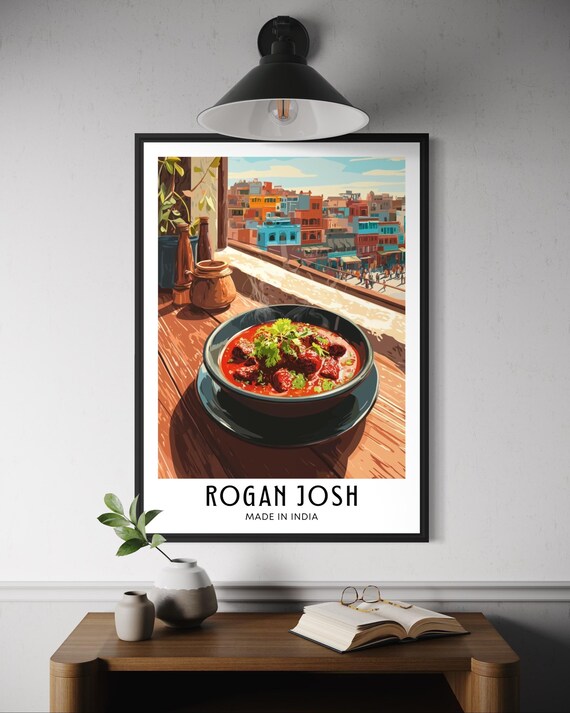 Rogan Josh Indian Curry Food Art Poster Made In India Kitchen Decor