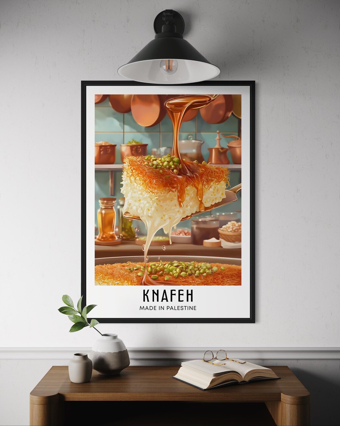 Knafeh Poster, Traditional Palestinian Dessert