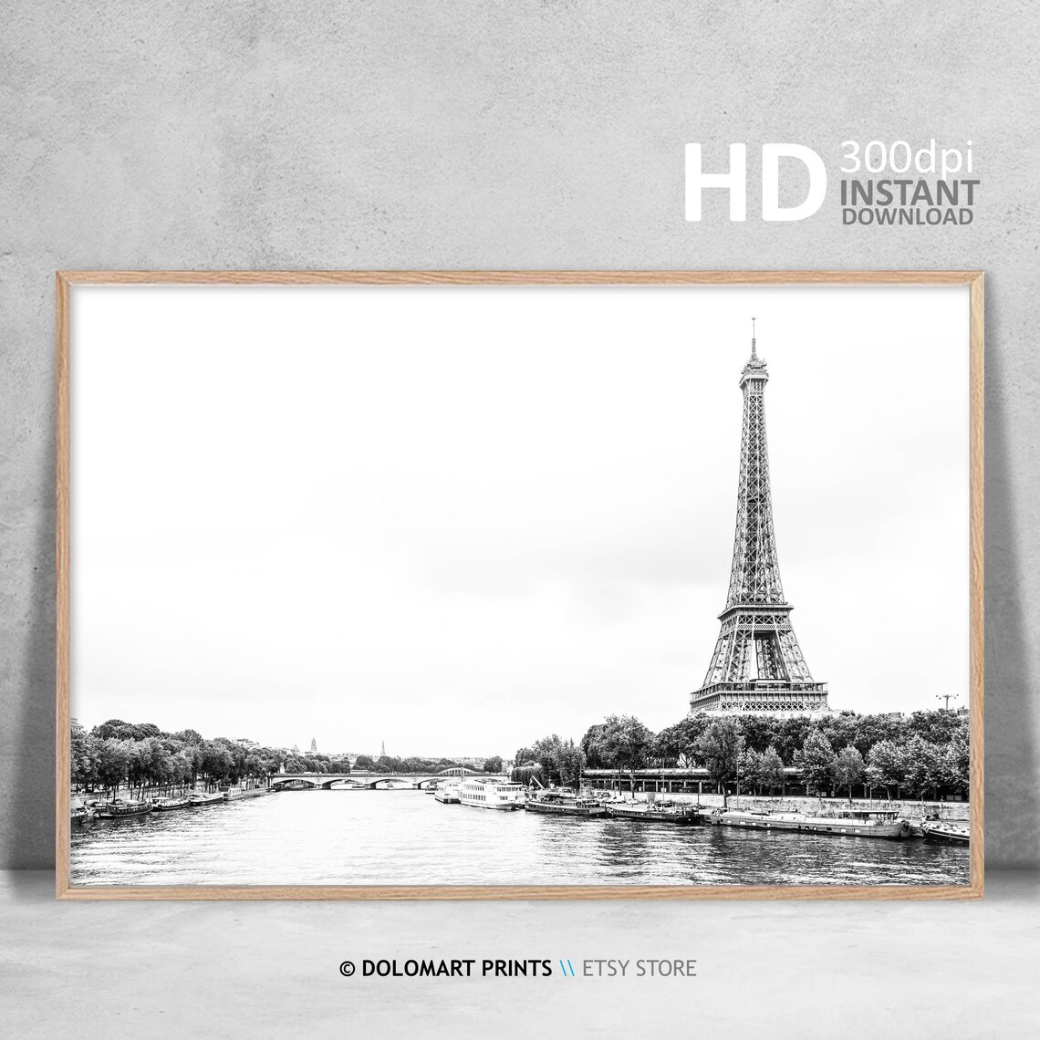 Paris Architecture Travel Poster, Black And White Photo - Image 4