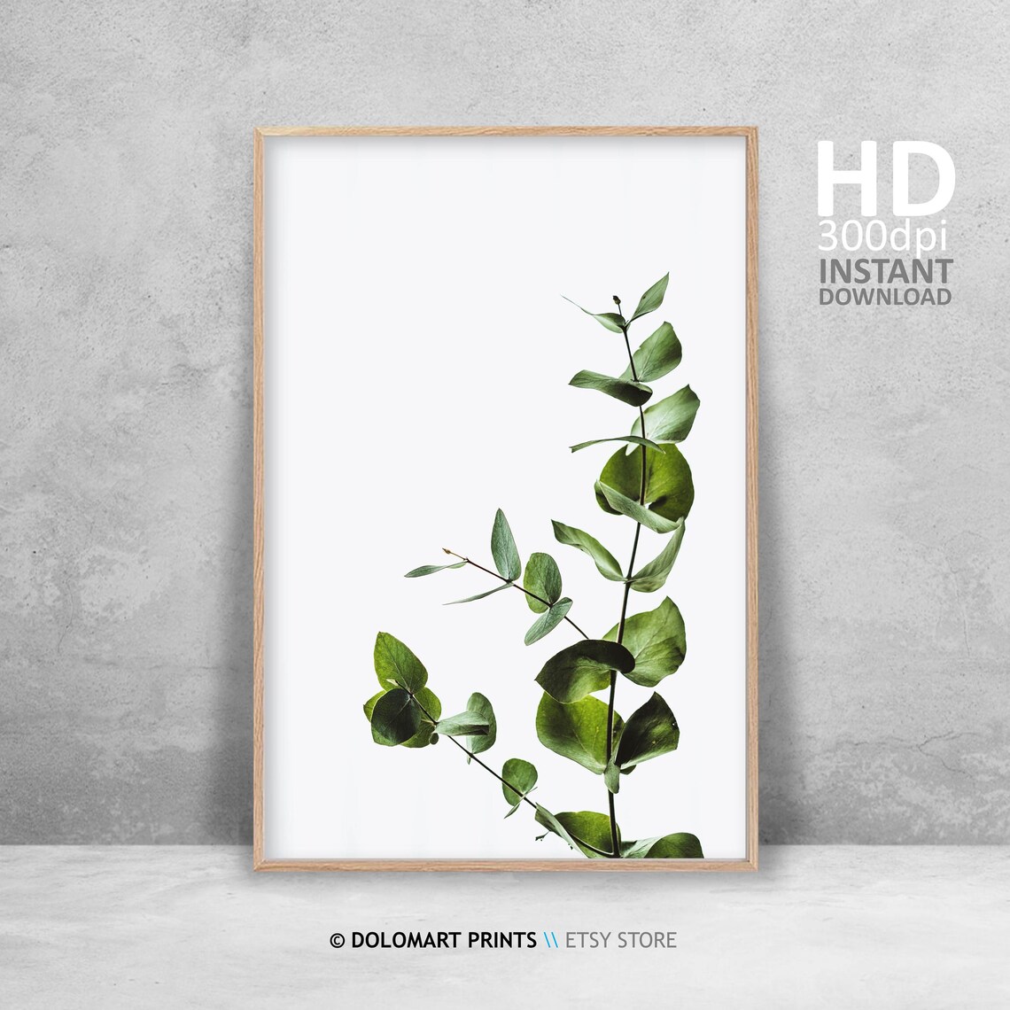 Eucalyptus Print Botanical Print Tropical Wall Art Botanical Leaf Print Green And White Prints Modern Minimalist Wall Decor - Image 4