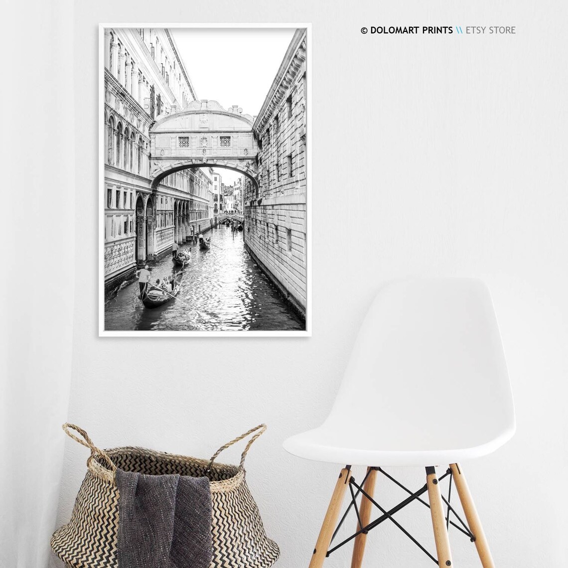 Venice Black And White Travel Poster, Architecture - Image 3