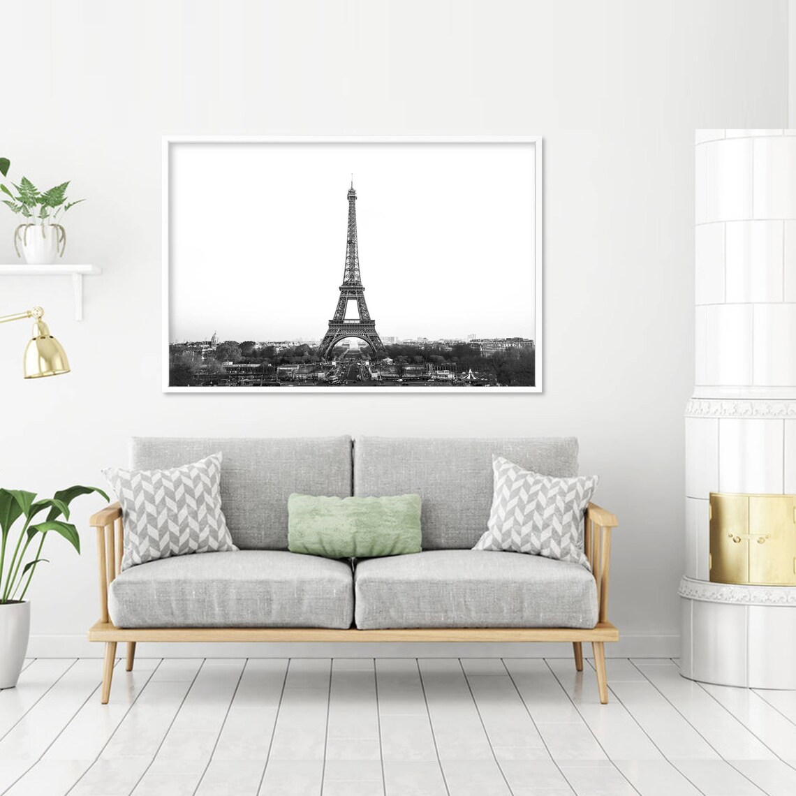 Paris Eiffel Tower Travel Poster, Black and White - Image 2