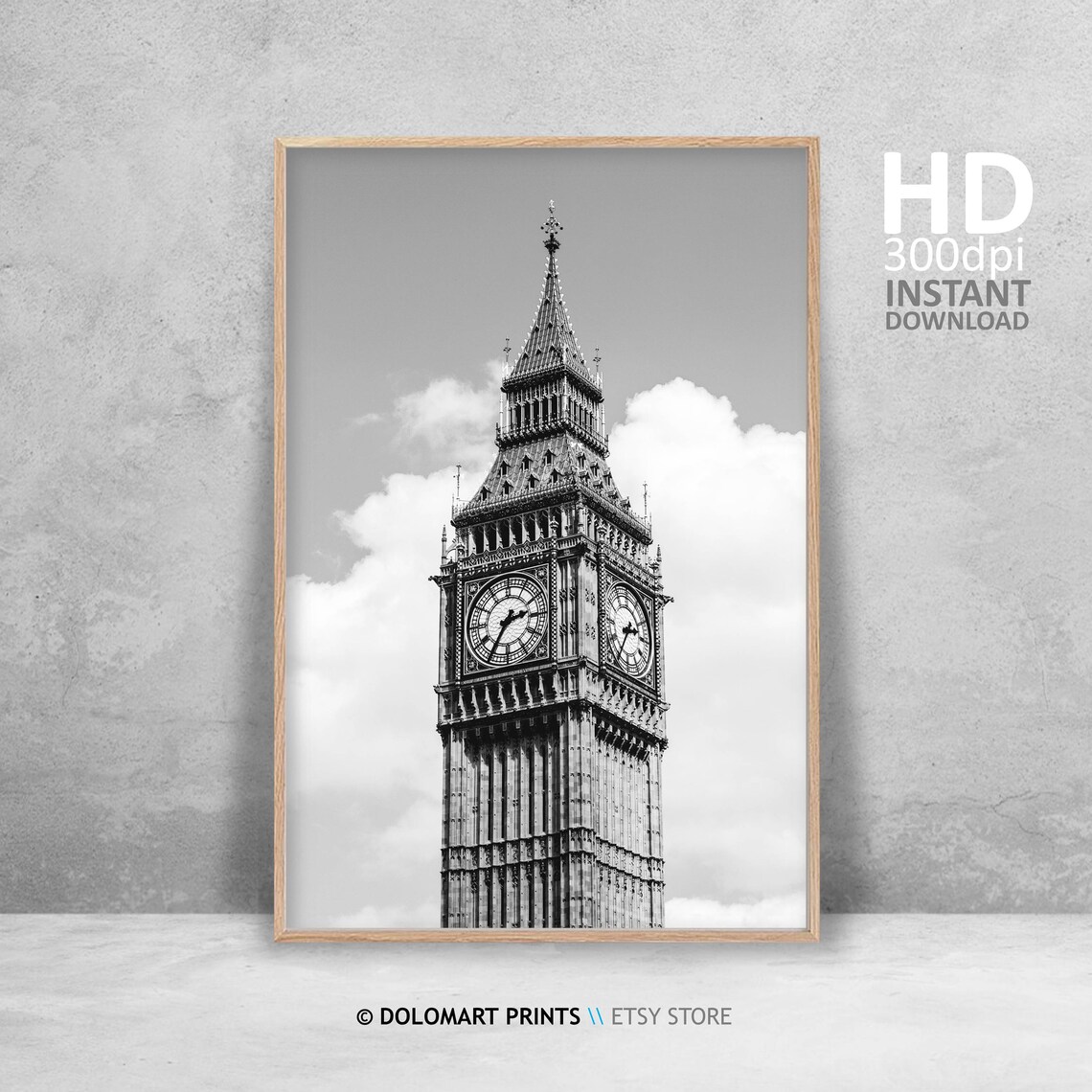 Big Ben Black And White Travel Poster, London - Image 4