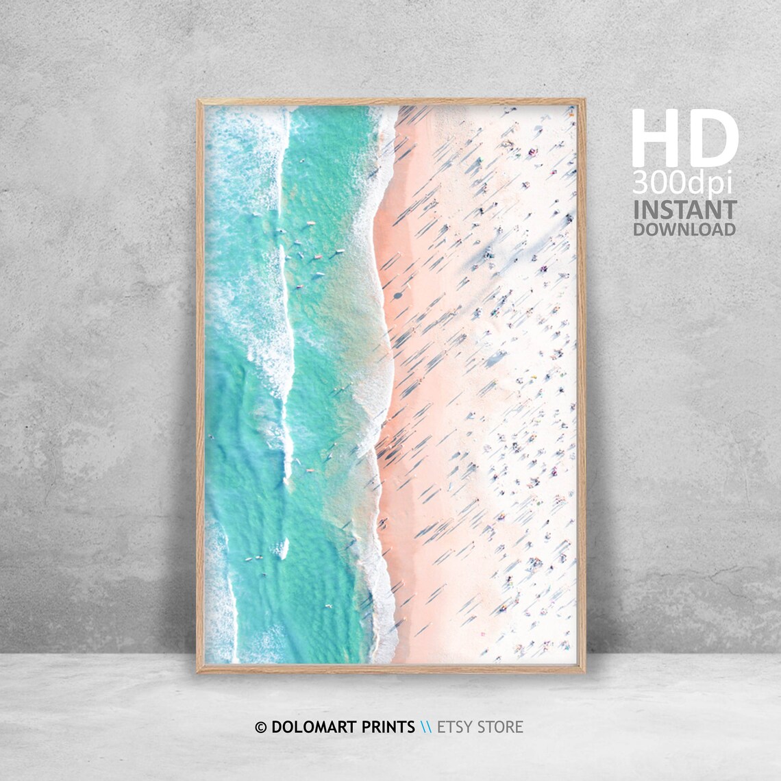 Turquoise Beach Aerial Drone Wall Art Print - Image 4