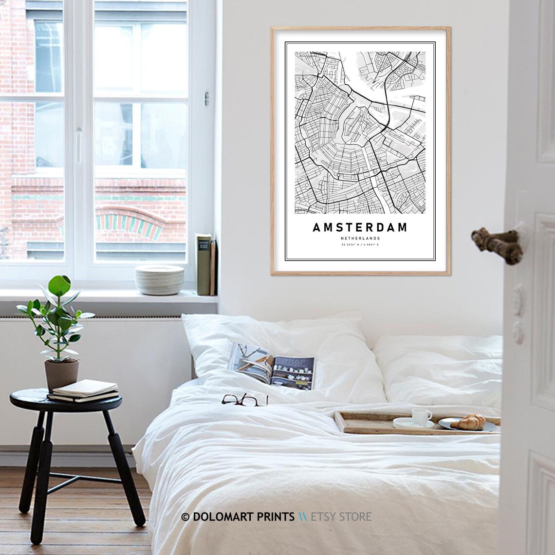 Amsterdam Map Of Amsterdam, Europe Travel Poster - Image 4