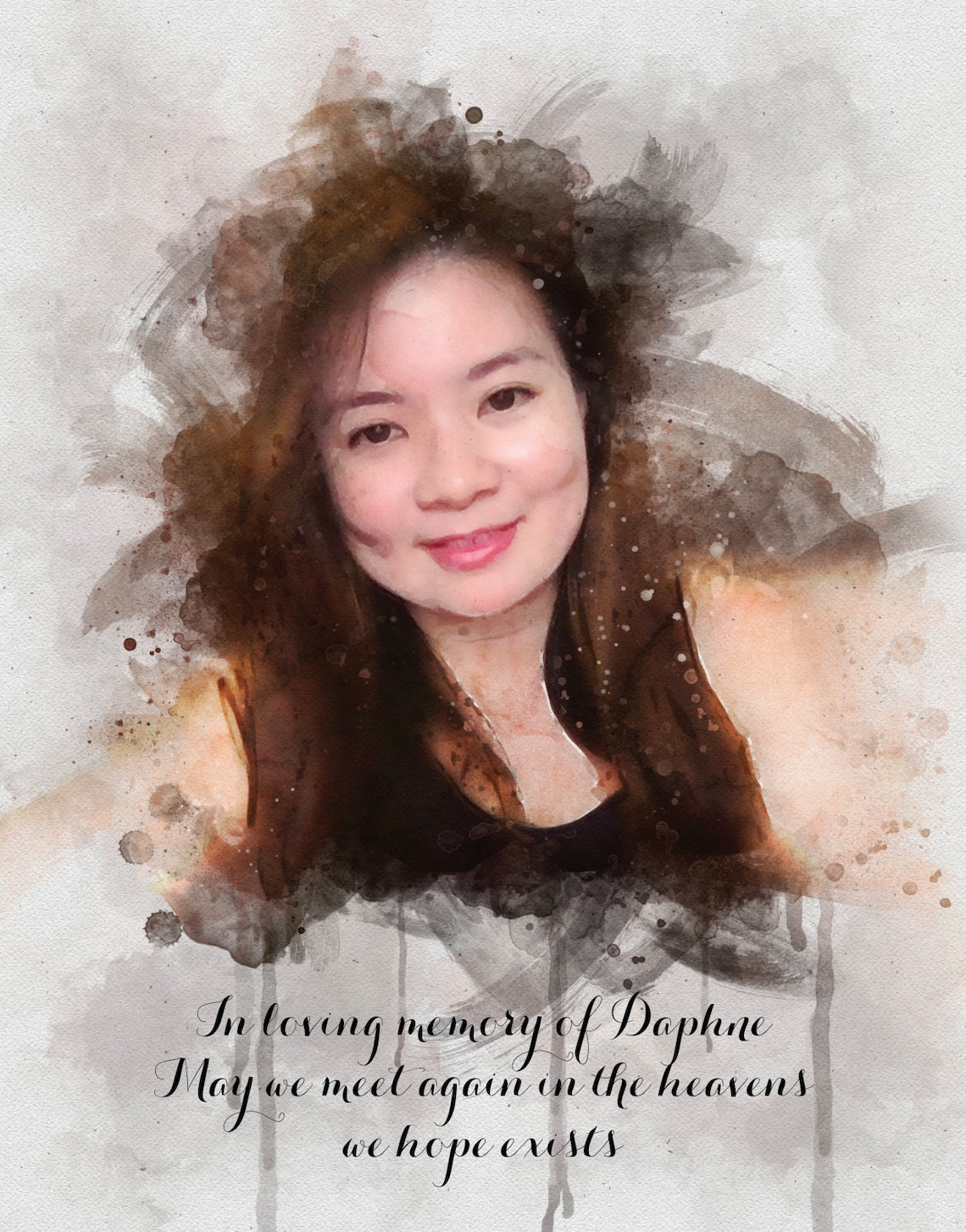 In Loving Memory Family Portrait Memorial Art Print - Image 4