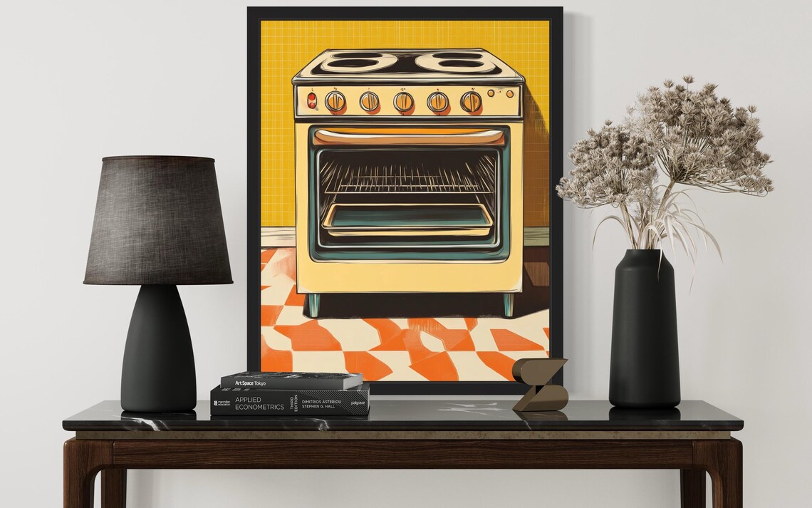 Oven Pop Art Poster, Original Artwork Decor - Image 2