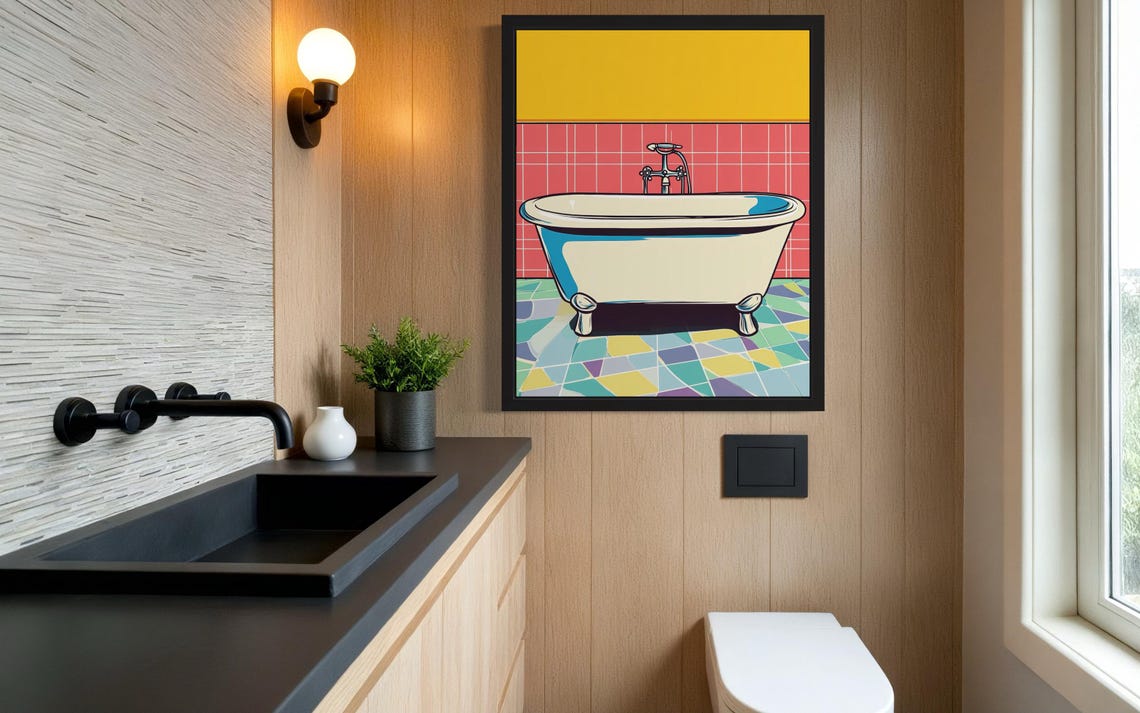 Bathtub Pop Art Poster - Image 3