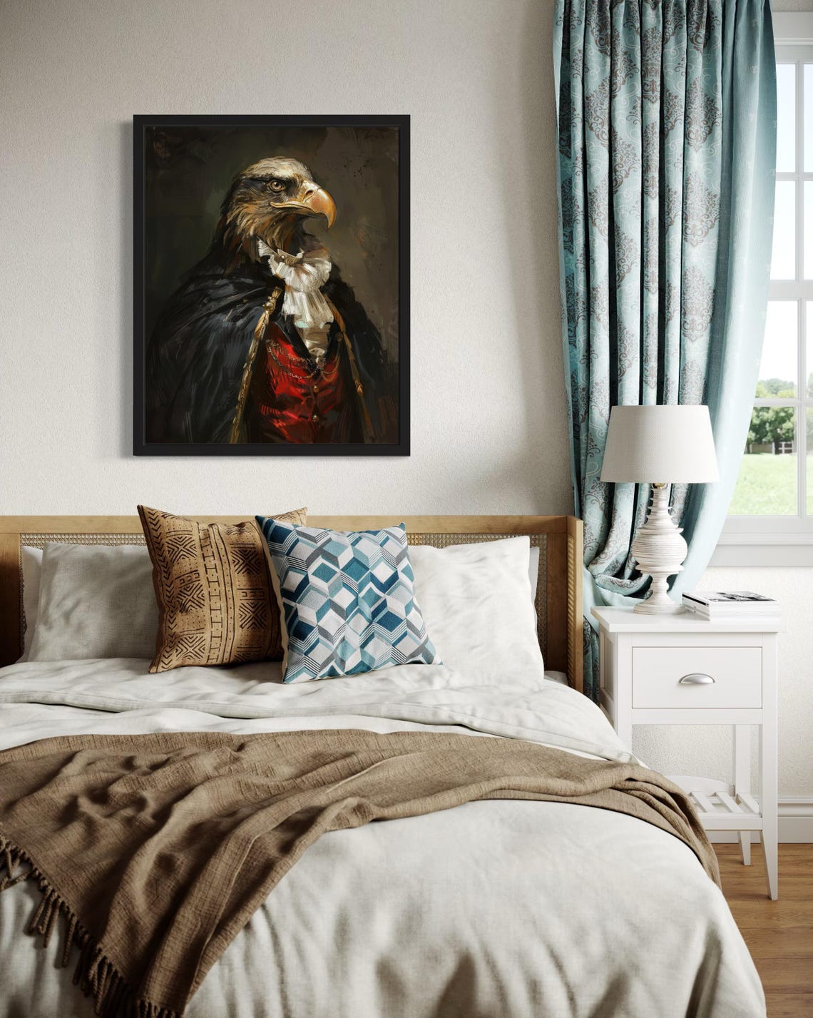 Commanding Eagle Vampire Aristocrat Gothic Portrait Wall Poster - Image 4