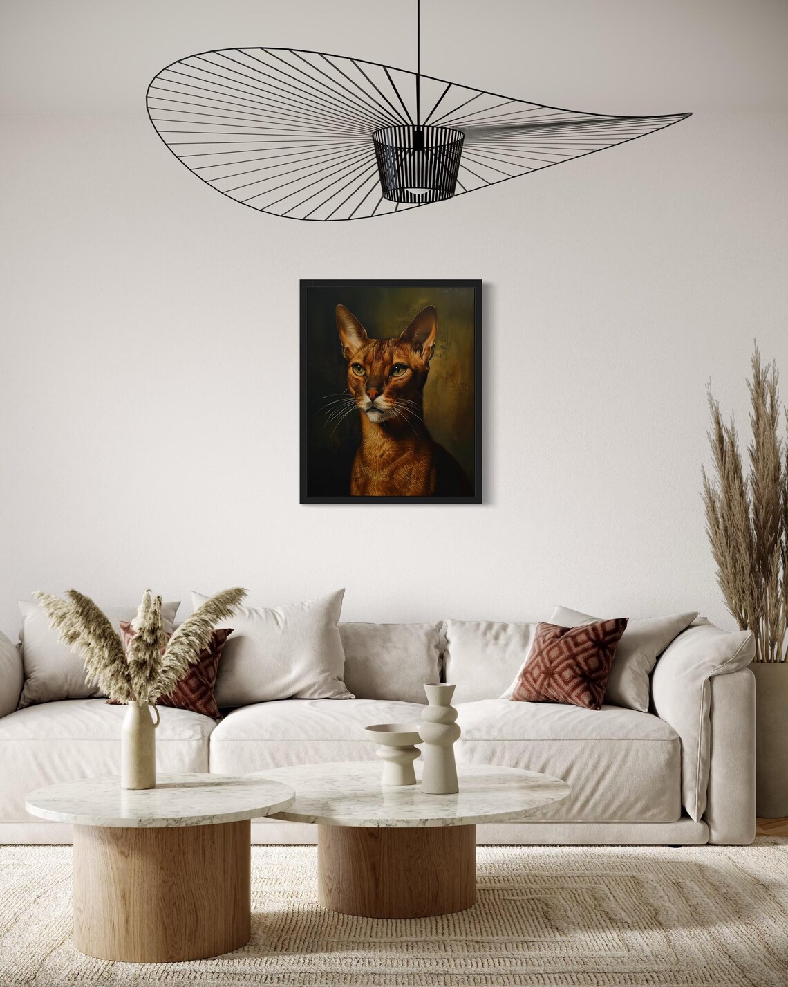 Abyssinian Cat Art Print, Original Paint Artwork - Image 2