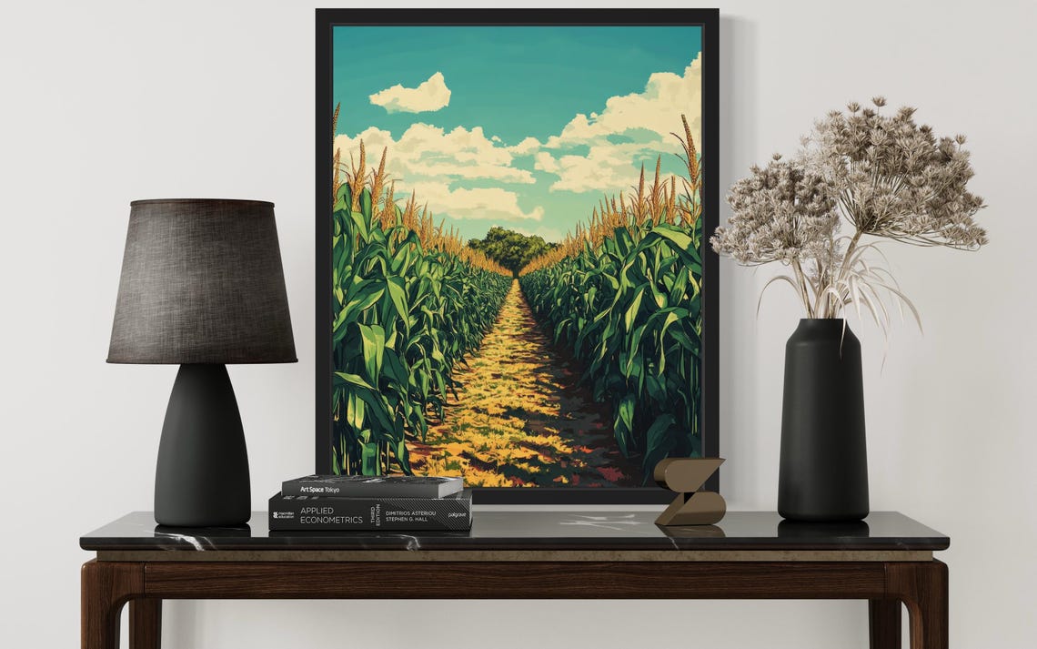 Corn Field Farm Pop Art Poster - Image 3
