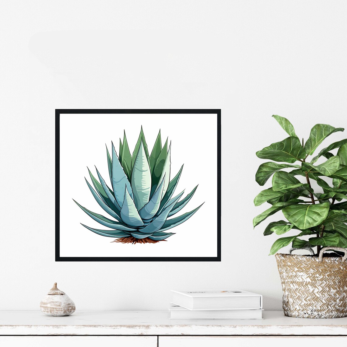 Agave Plants Art Print, Botanical Decor - Image 4