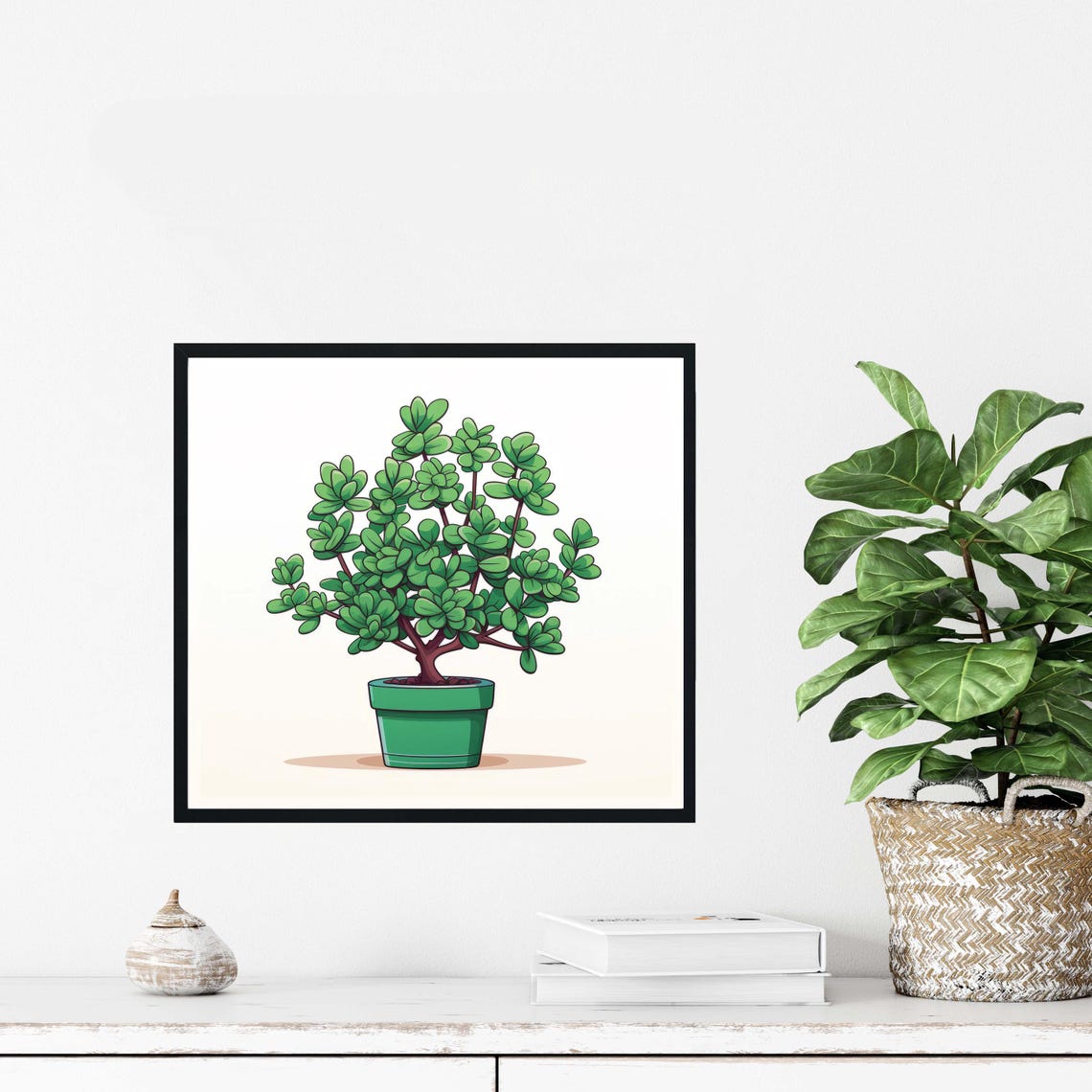 Jade Plants Art Print, Botanical Decor - Image 4