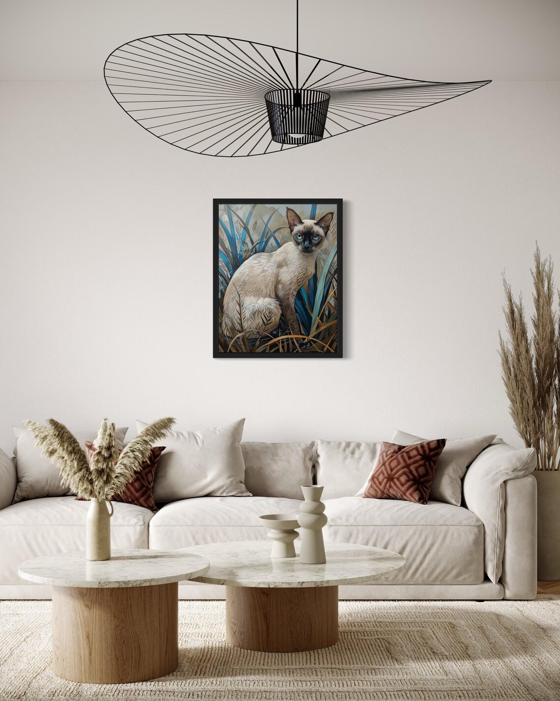 Balinese Cat Art Print, Original Painting Decor - Image 3