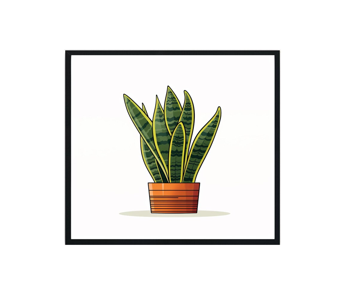 Snake Plants Original Paint Artwork Decor