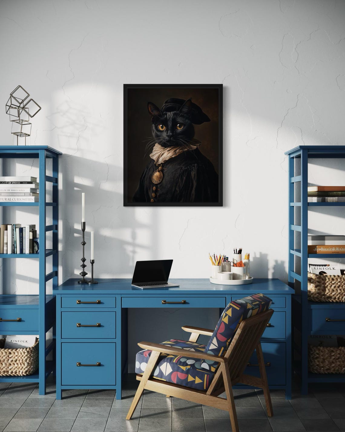 Renaissance Portrait Cat Poster Print - Image 2