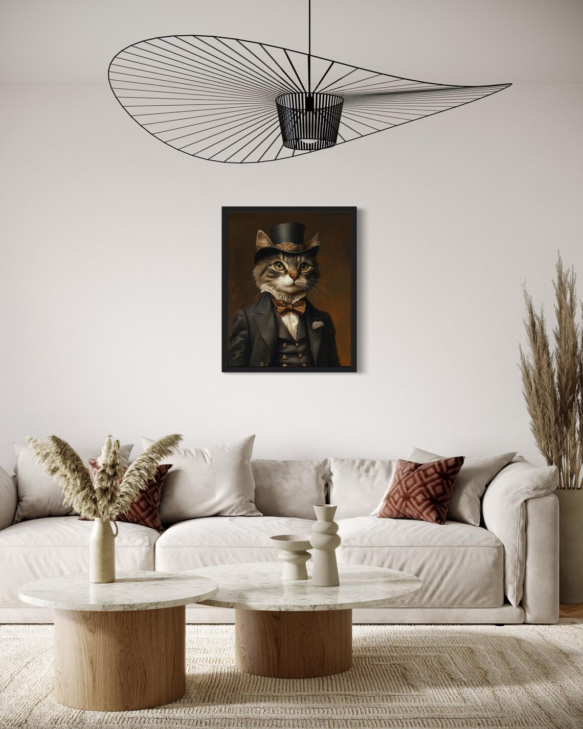 Victorian Portrait Cat, Original Paint Artwork - Image 2