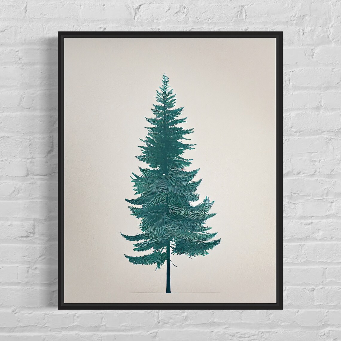 Blue Spruce Tree Minimalist Poster