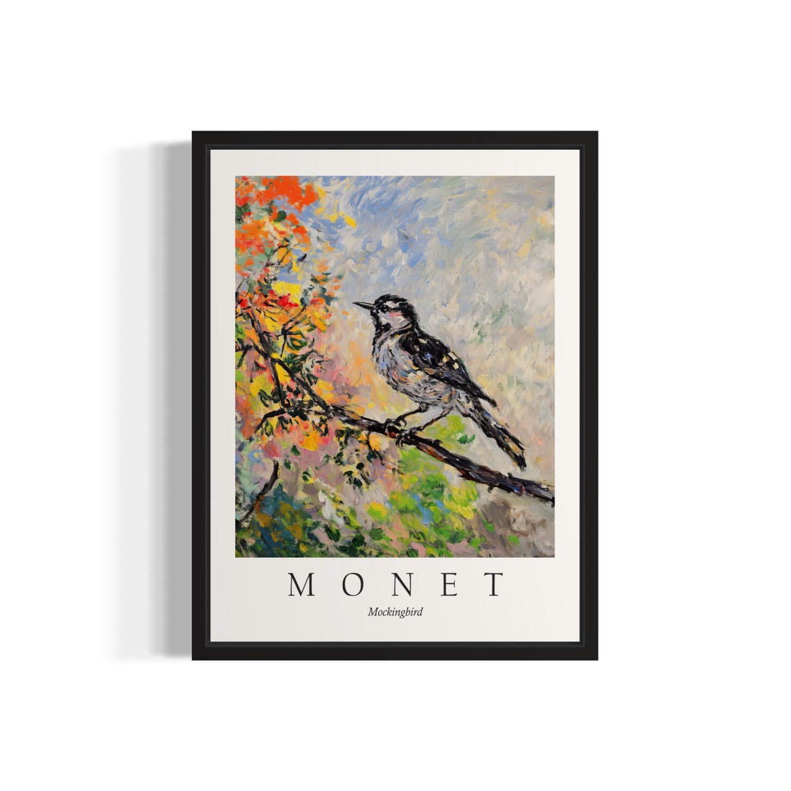 Mockingbird, Monet-Inspired Art Print