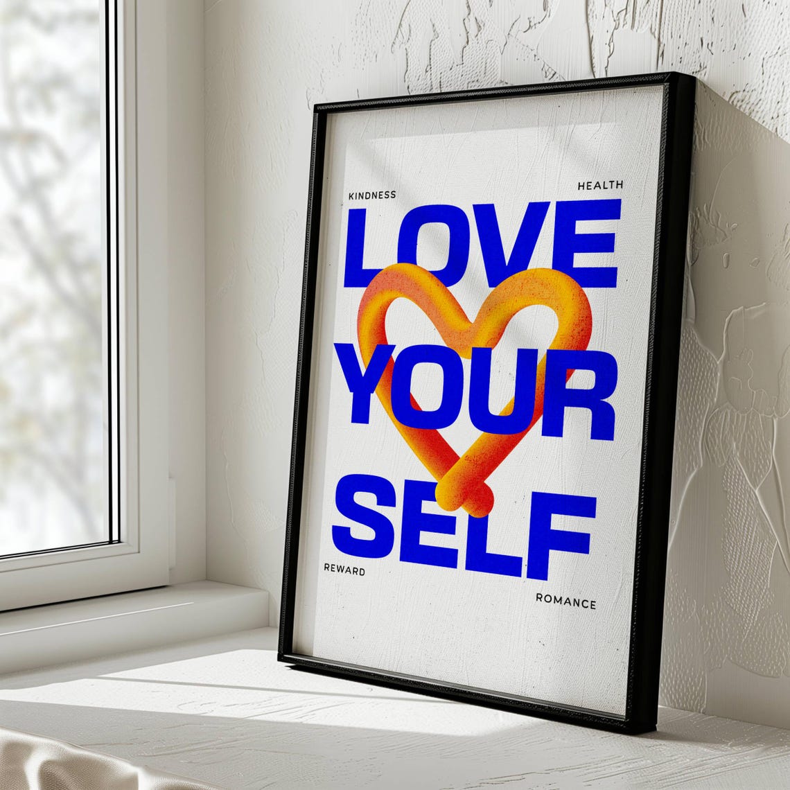 Love Your Self Quote Print Dorm Room Art Trendy Inspirational Motivational Typography - Image 4