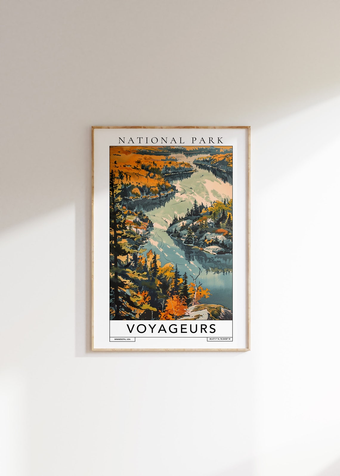 Voyageurs National Park Travel Print Voyageurs Minnesota Travel Poster Voyageurs Park Gift Voyageurs Travel Print Voyageurs Wall Art