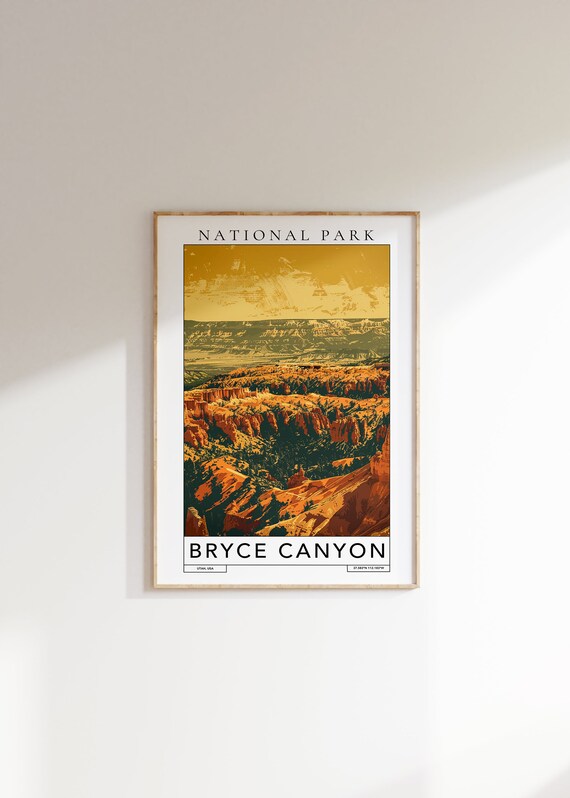 Bryce Canyon National Park Travel Print Bryce Canyon Utah Print Bryce Canyon National Park Bryce Canyon Park Poster Wall Art Print