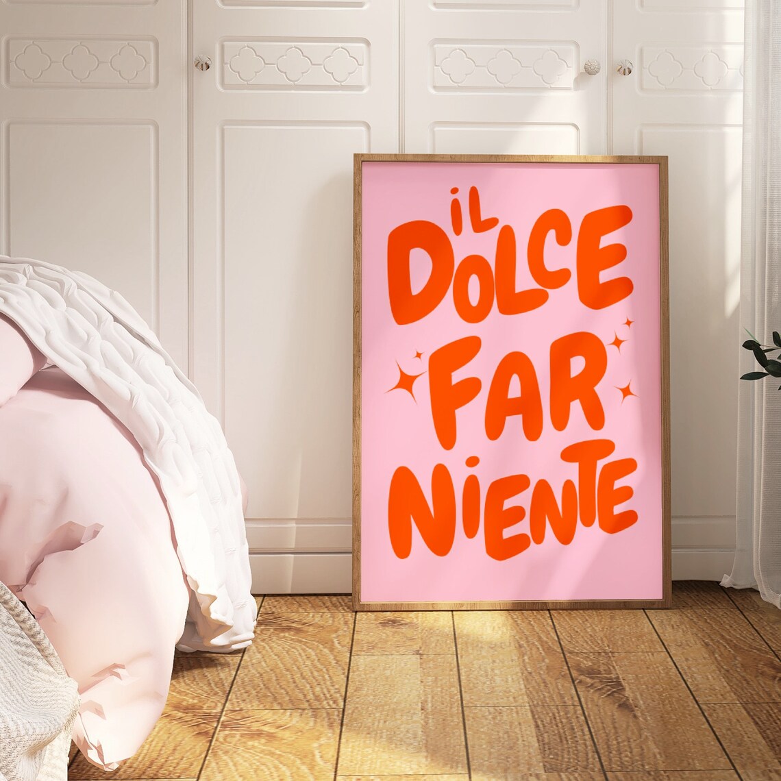 Il Dolce Far Niente Art Print, Italian Phrase Typography - Image 4