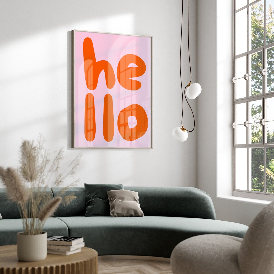 Hello Typographic Wall Art, Modern Minimalist Poster - Image 4