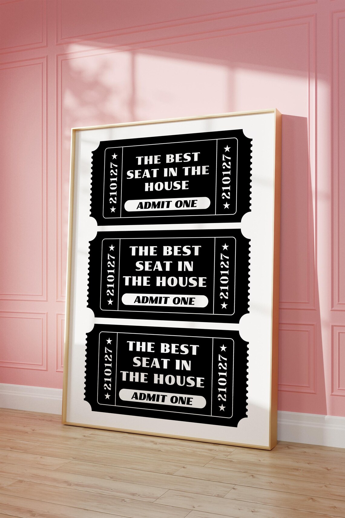 The Best Seat In The House Funny Ticket Stub Admit One Poster - Image 2