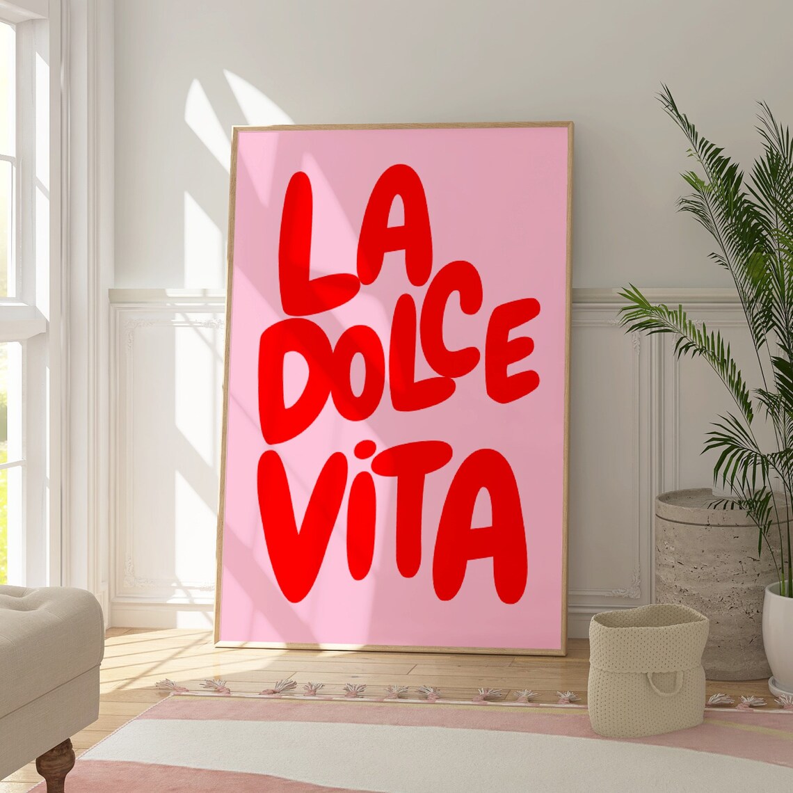 Dolce Vita Italian Phrase Typography Art Print