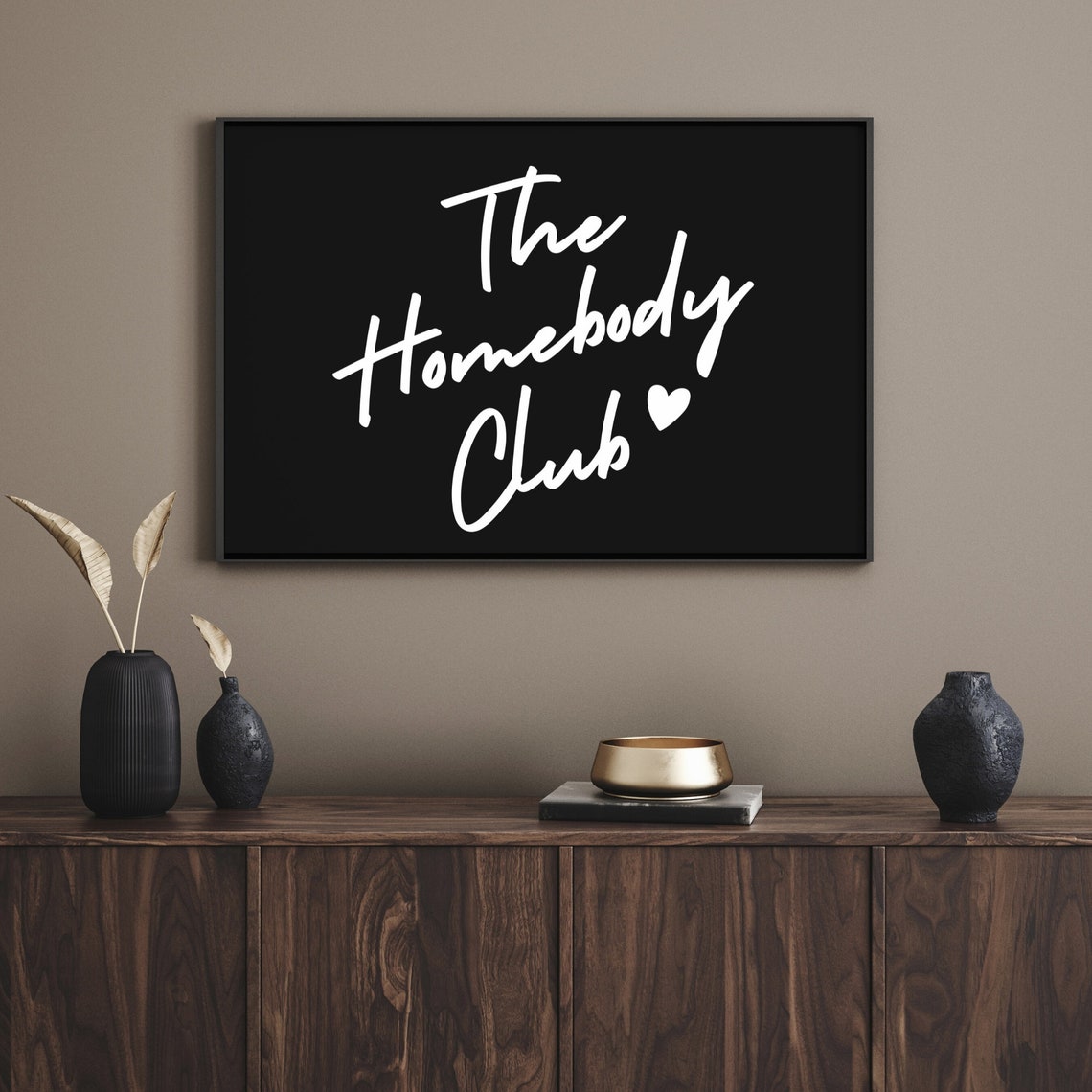 The Homebody Club Print Neutral Retro Print Trendy Quote Print Black And White Prints The Homebody Club Poster Bar Cart Art - Image 2