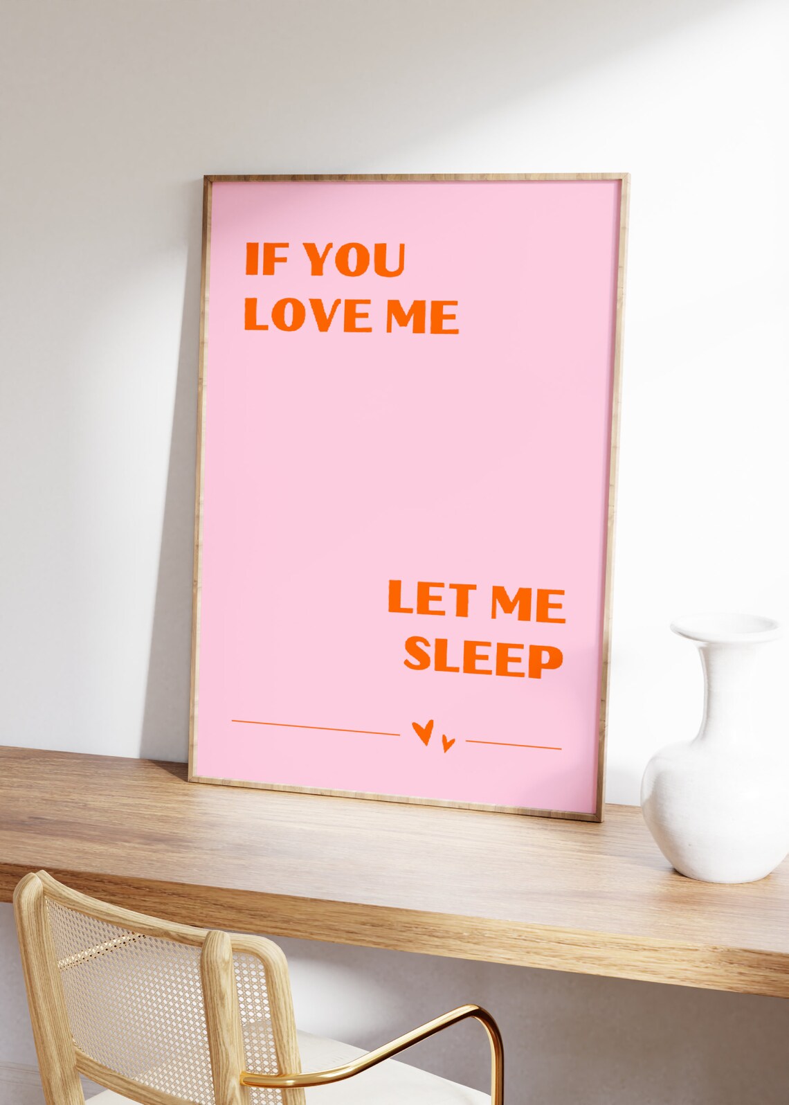 If You Love Me Let Me Sleep Funny Bedroom Print - Image 3