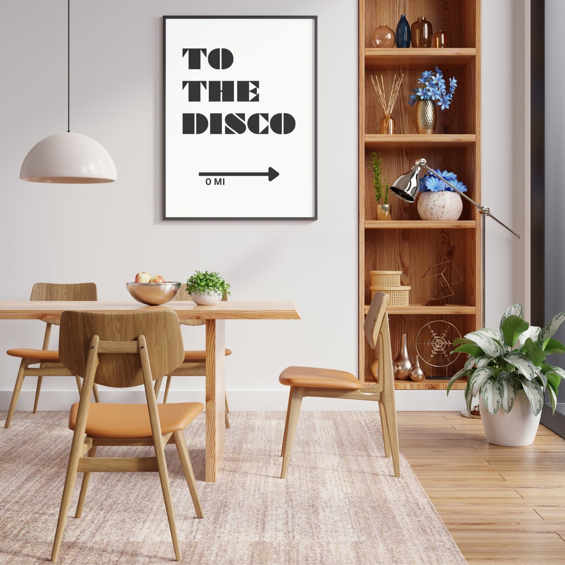 To The Disco Black Retro Lettering Bar Cart Party Quote Poster - Image 2