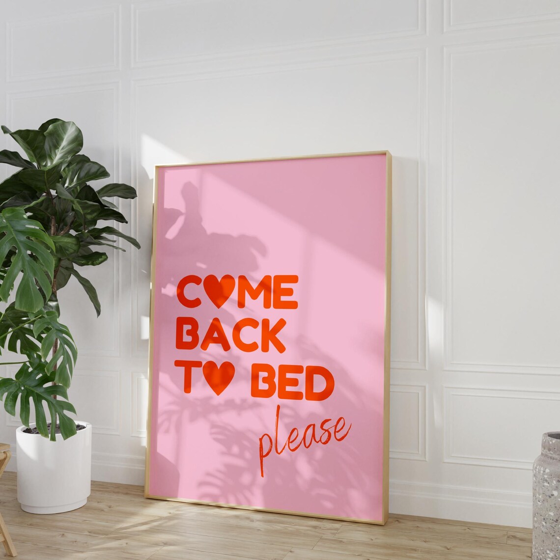 Come Back To Bed Couples Quote Art Print - Image 3