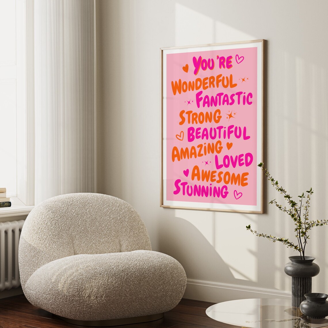 You Are Amazing Funky 70s Retro Art Print