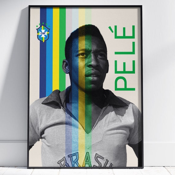 Pele Poster Pele The King Vintage Aesthetic Soccer Poster Brazil World Cup Poster Minimalist Pele Legend Download