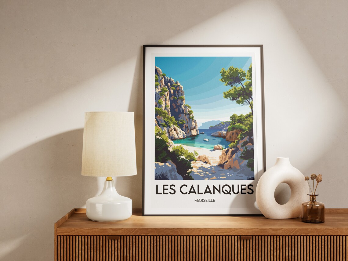 The Calanques Marseille Travel Poster, France - Image 2