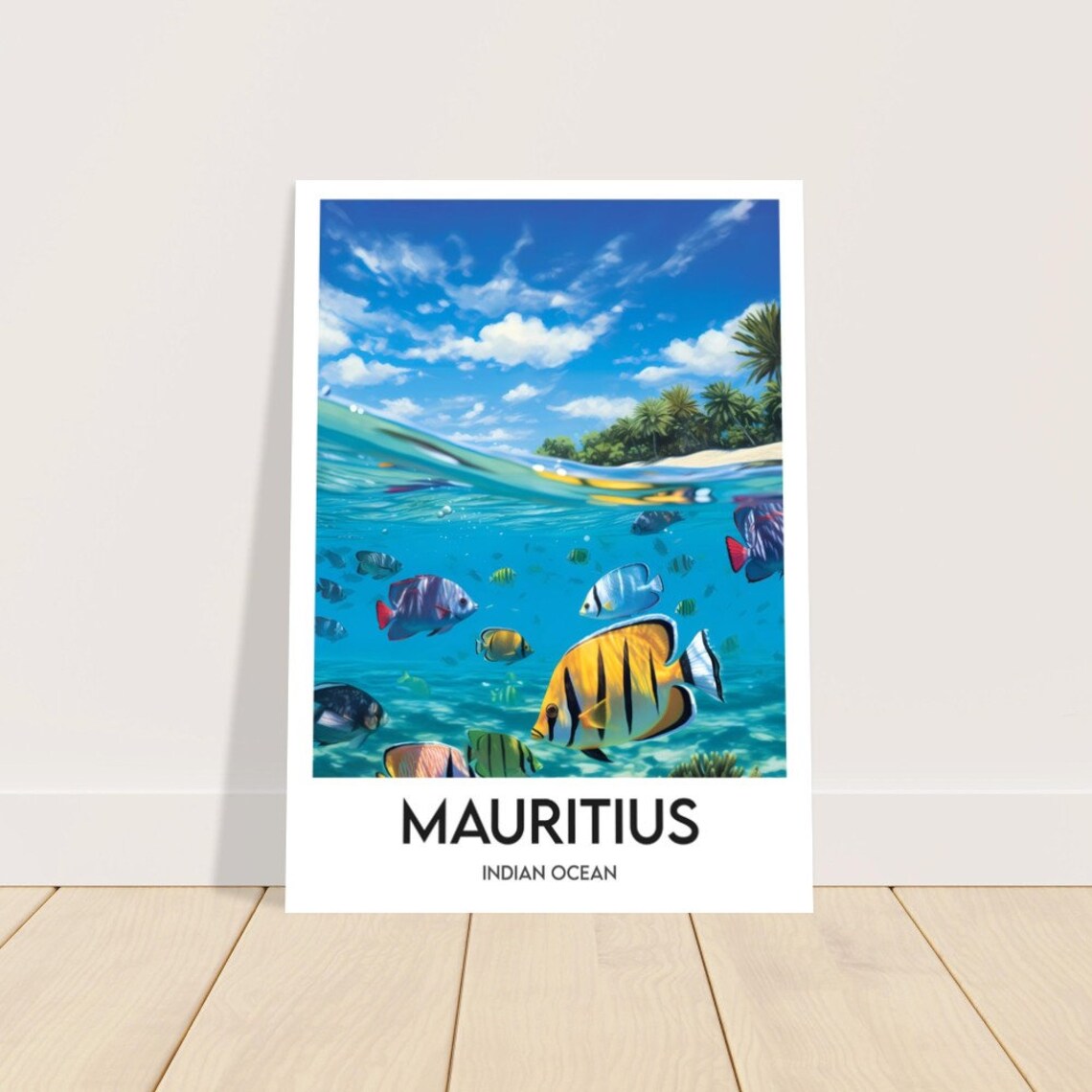 Mauritius Island Poster Minimalist Travel Poster Interior Decoration Mauritius Fish Poster - Image 2