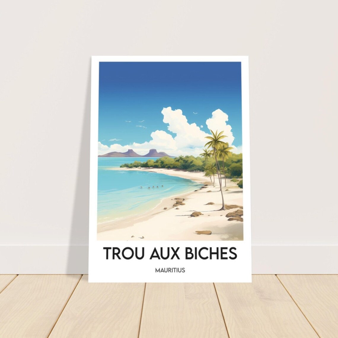 Trou Aux Biches Minimalist Travel Poster Art Print - Image 2