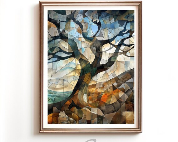 Abstract Cubist Tree Abstract Tree Art