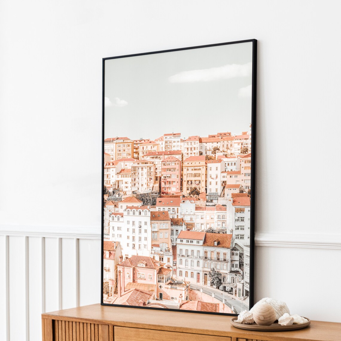 European Hillside City with Terracotta Rooftops Photography Poster - Image 2