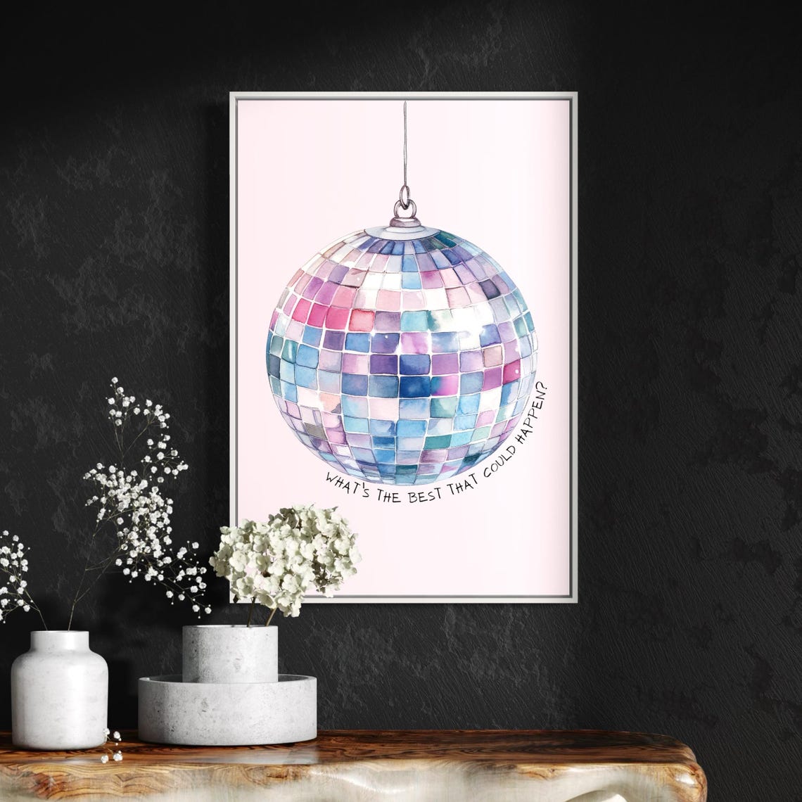 What's the Best That Could Happen Disco Ball Motivation Wall Poster - Image 5